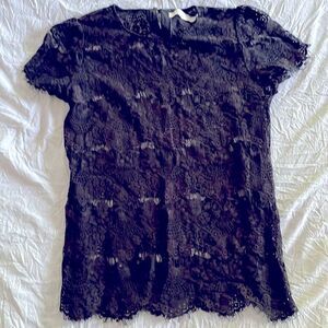 InLUV Black Lace Top Size S